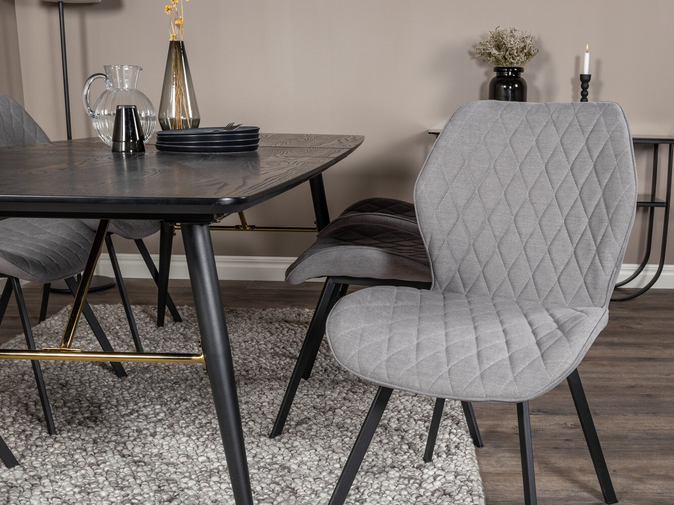 Blagovaonski set Dallas 1647 (Siva + Crna)