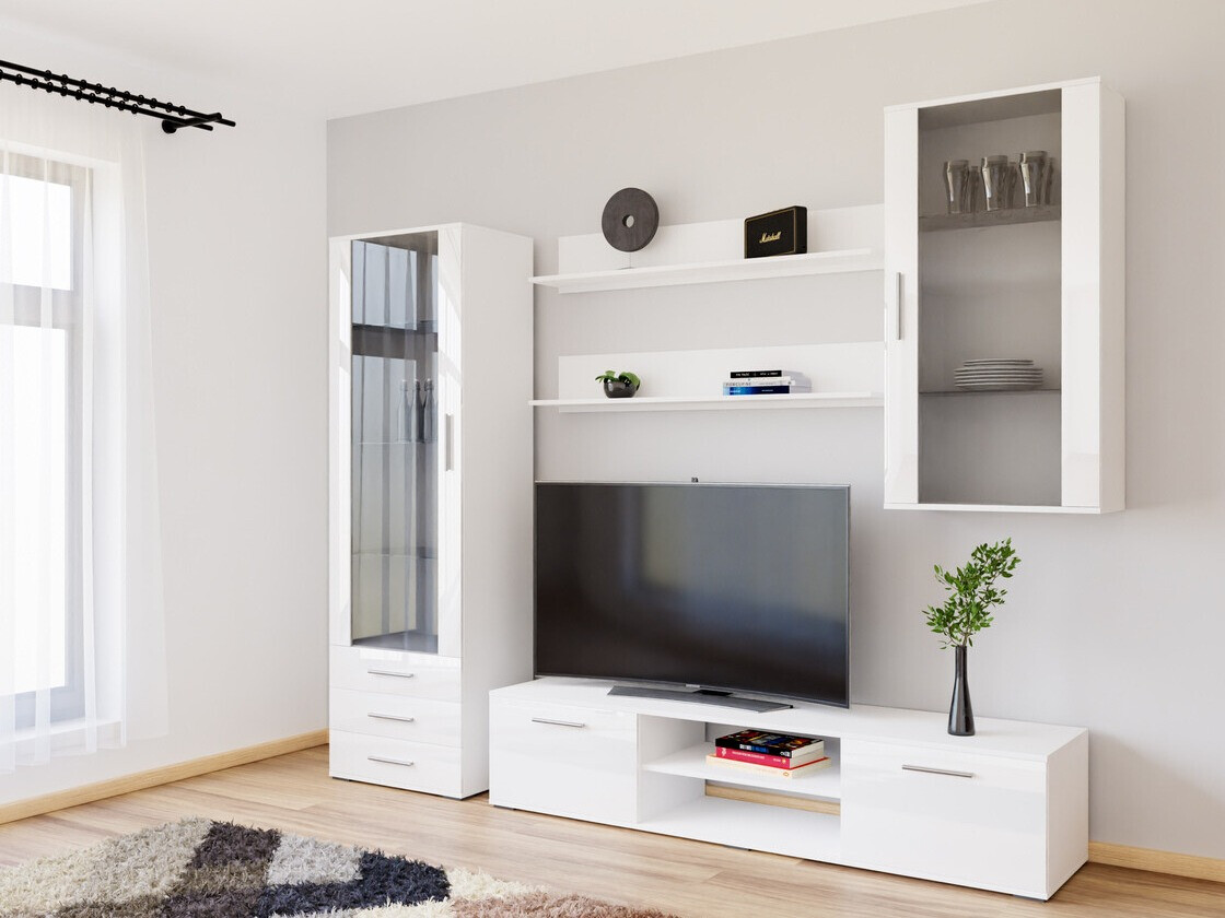 Set za dnevni boravak Tornola 114 (Bijela + Sjajno bijela)