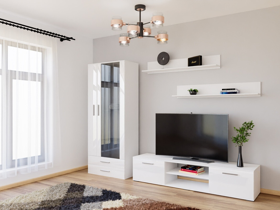 Set za dnevni boravak Tornola 115 (Bijela + Sjajno bijela)