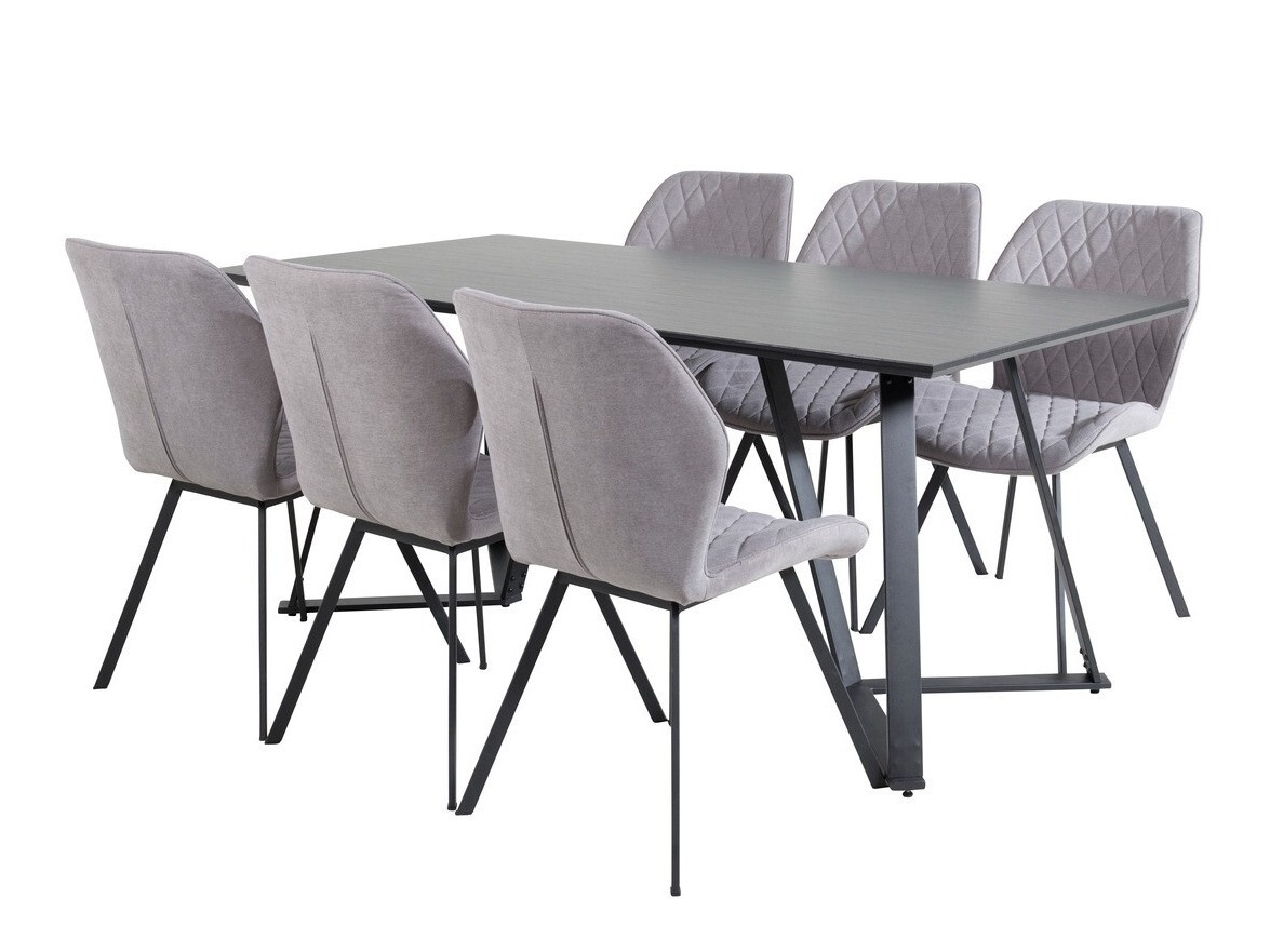 Blagovaonski set Dallas 1685 (Siva + Crna)