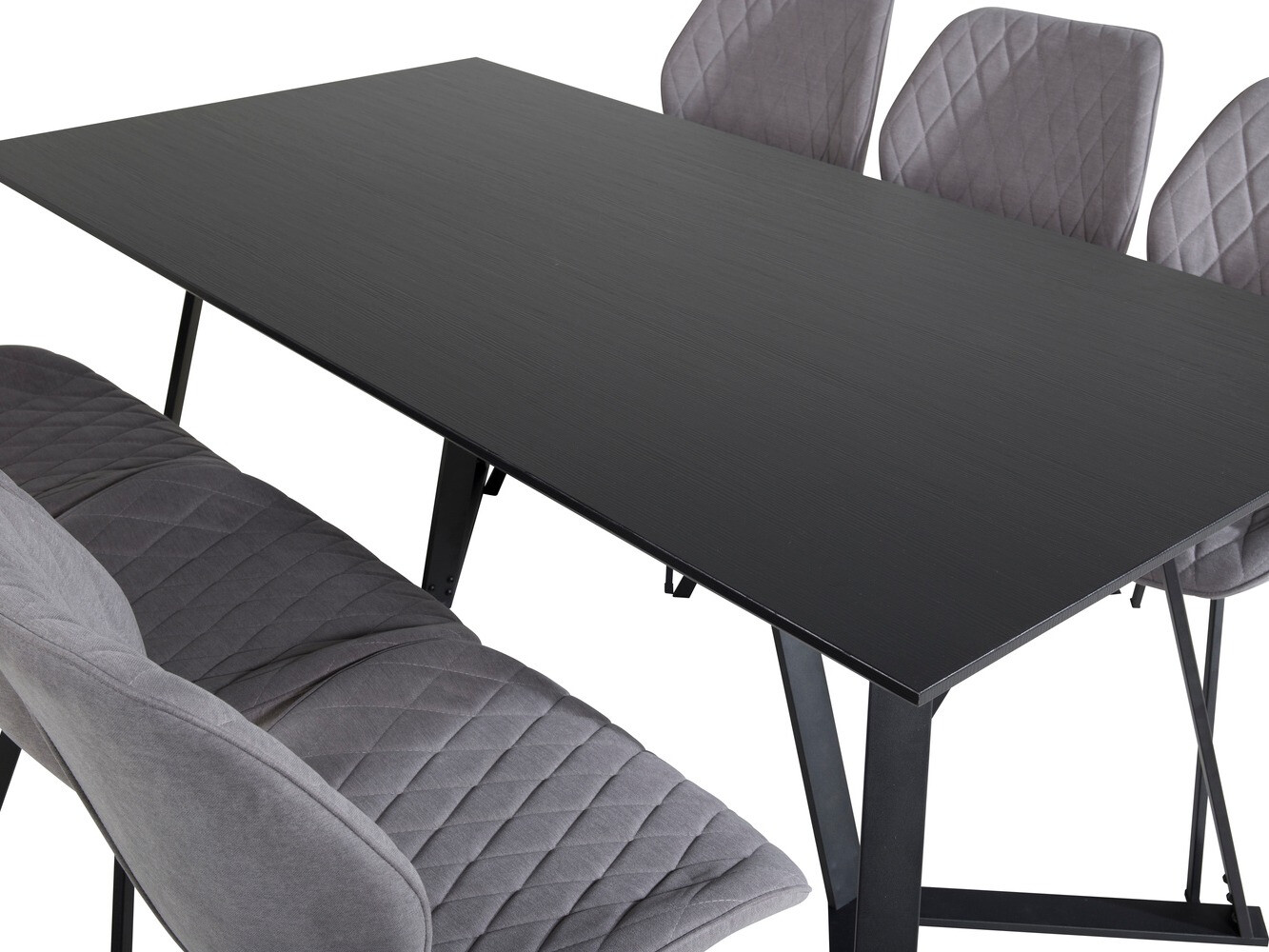 Blagovaonski set Dallas 1685 (Siva + Crna)