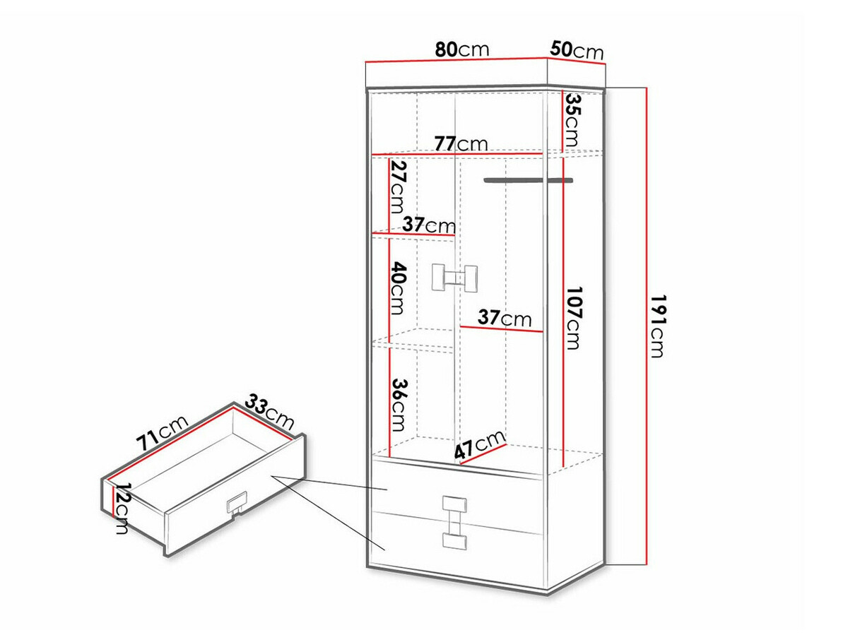 Ormar Florevi 113 (Mat bijela + Hrast Artisan)