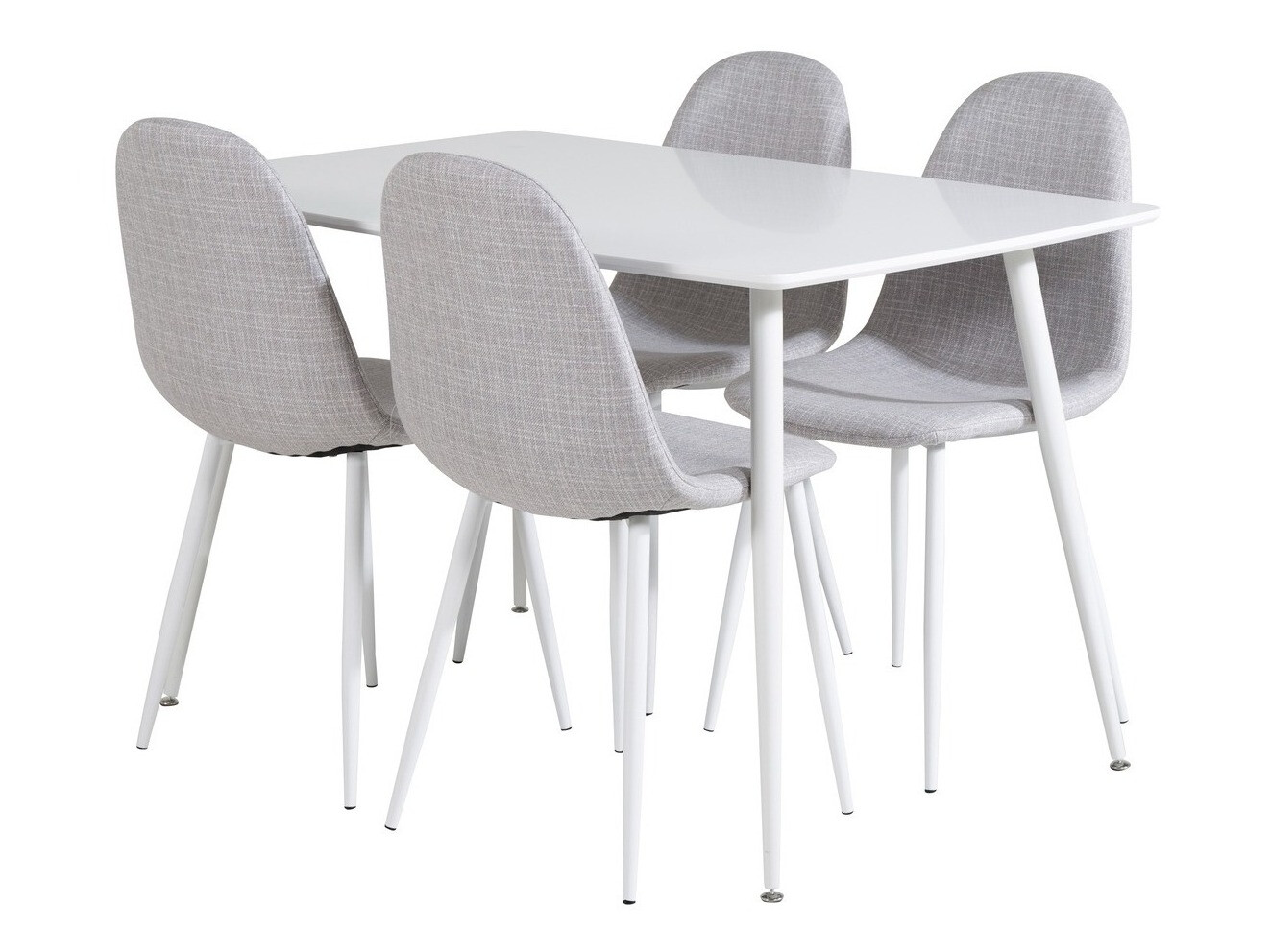 Blagovaonski set Dallas 2040 (Bijela + Svijetlo siva)