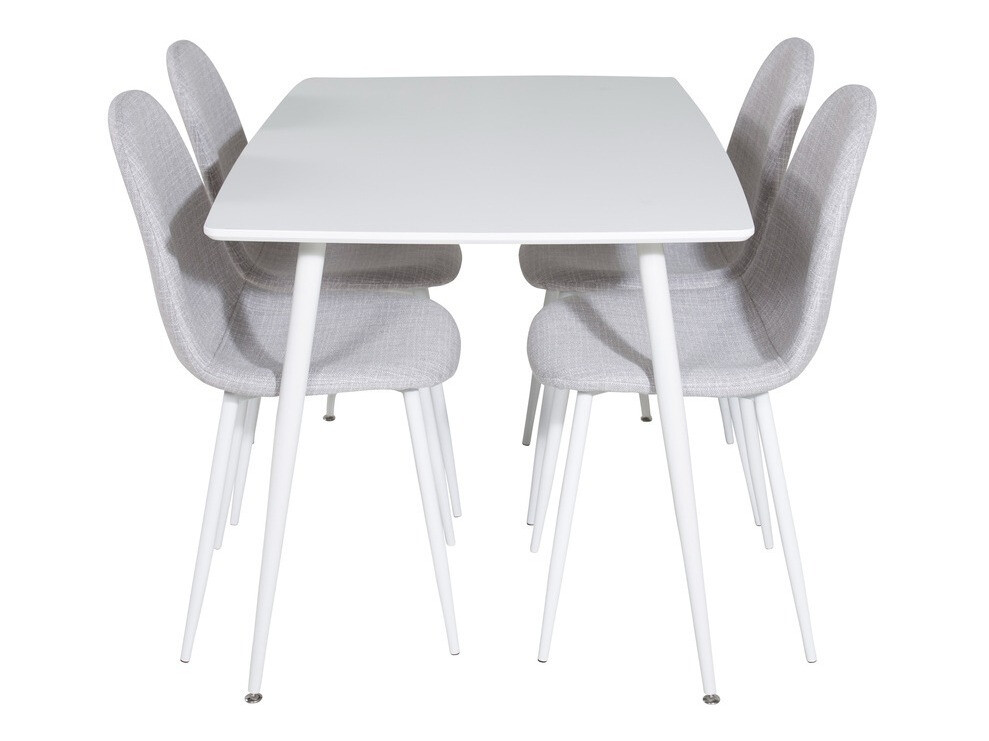 Blagovaonski set Dallas 2040 (Bijela + Svijetlo siva)