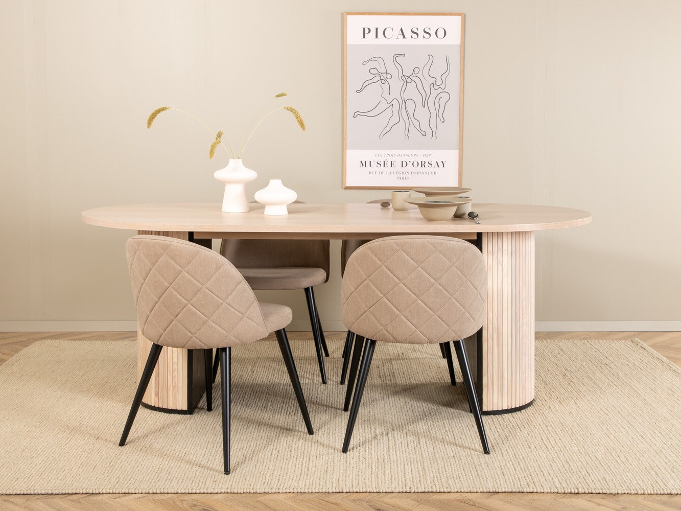 Blagovaonski set Dallas 2765 (Krem + Crna)