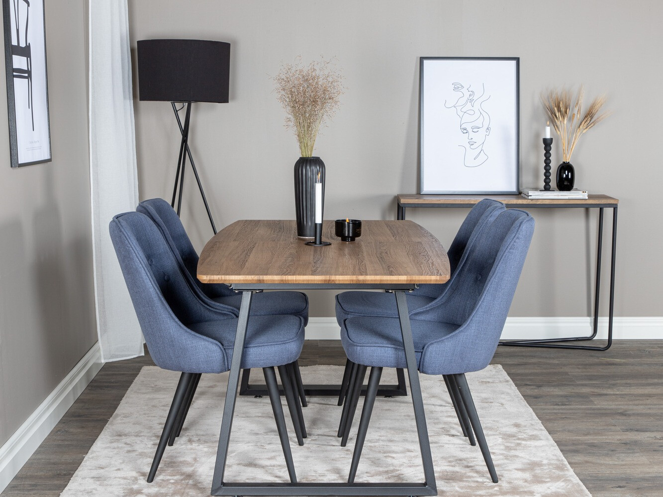 Blagovaonski set Dallas 332 (Plava + Crna)