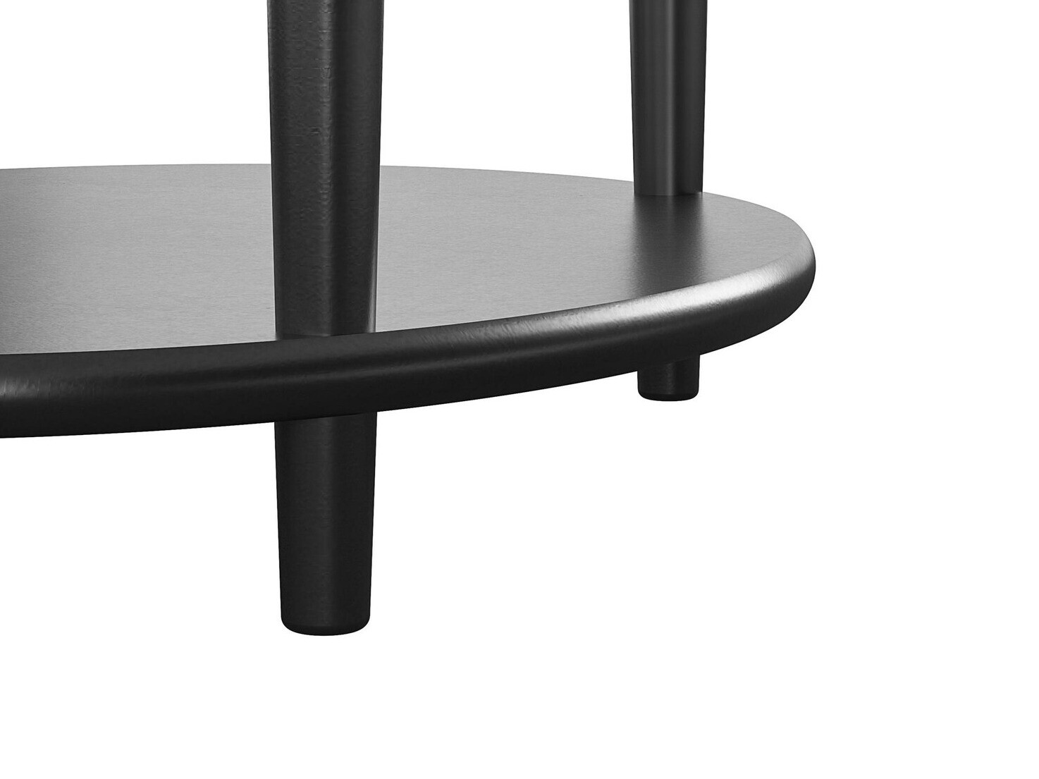 Pomoćni stolić Tulsa 233 (Crna + Bijeli mramor)