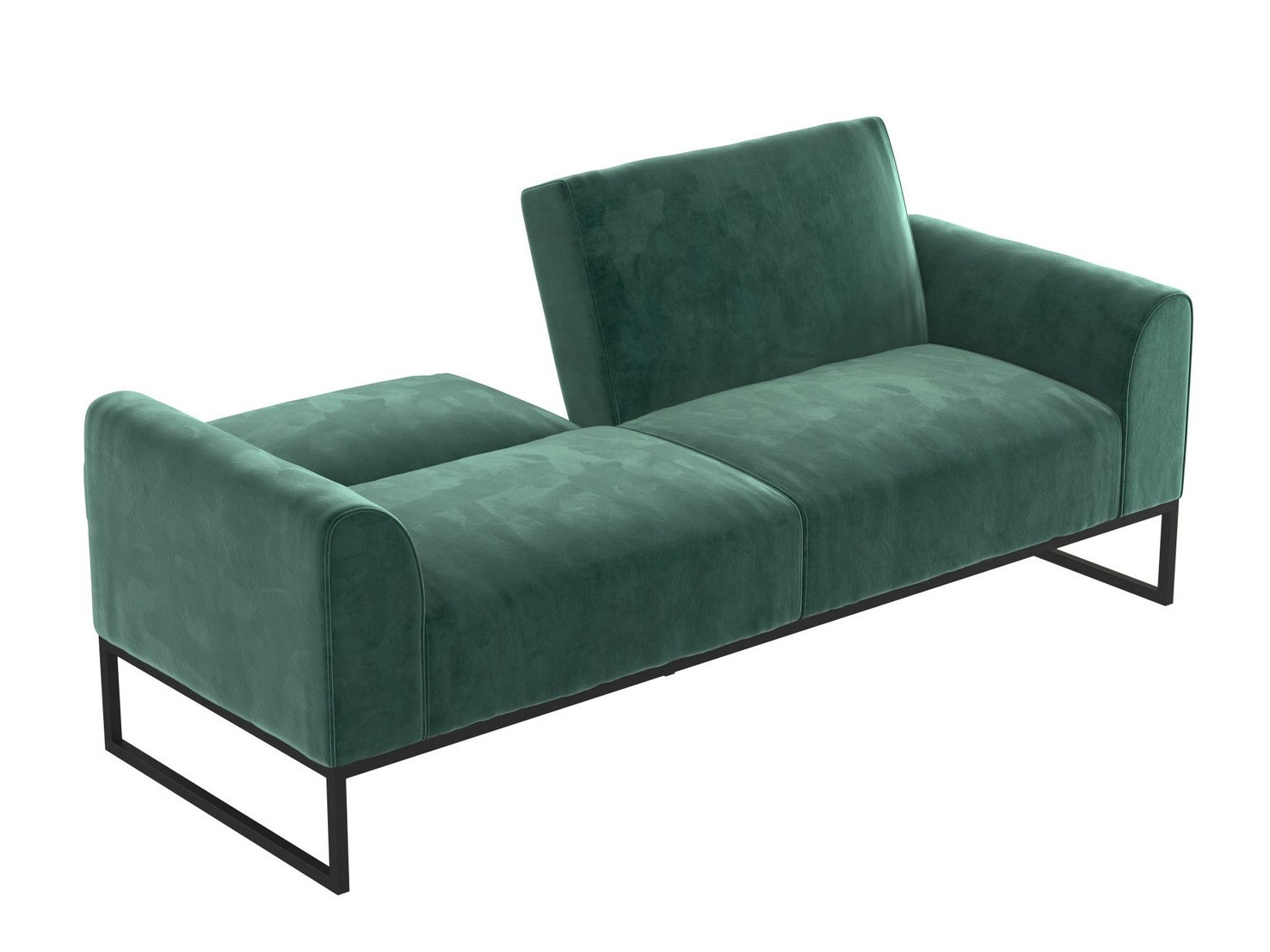 Kauč na razvlačenje CosmoLiving by Cosmopolitan 125 (Crna + Zelena)