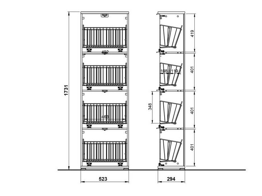 Set ormarića za cipele Veltena 111