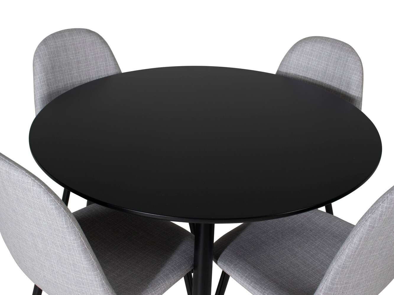 Blagovaonski set Dallas 356 (Svijetlo siva + Crna)