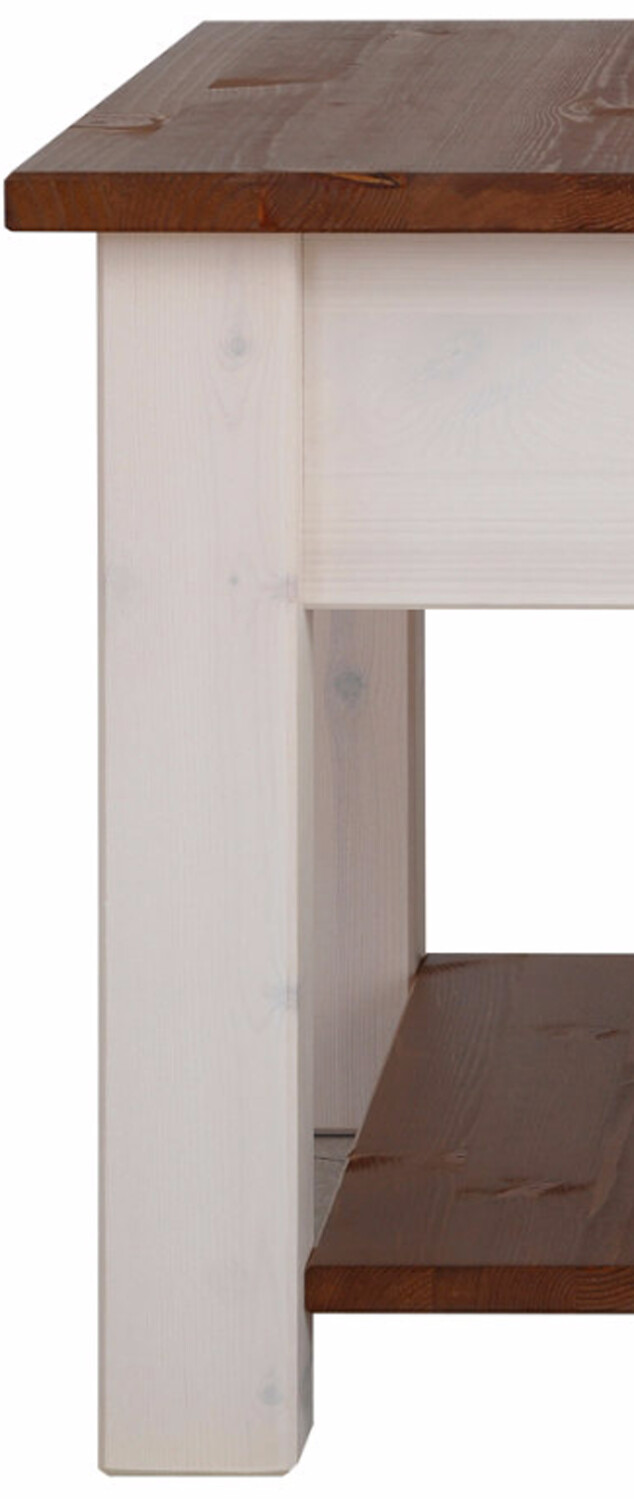 Stolić za kavu Denton 753 (Bijela + Hrast u boji meda)