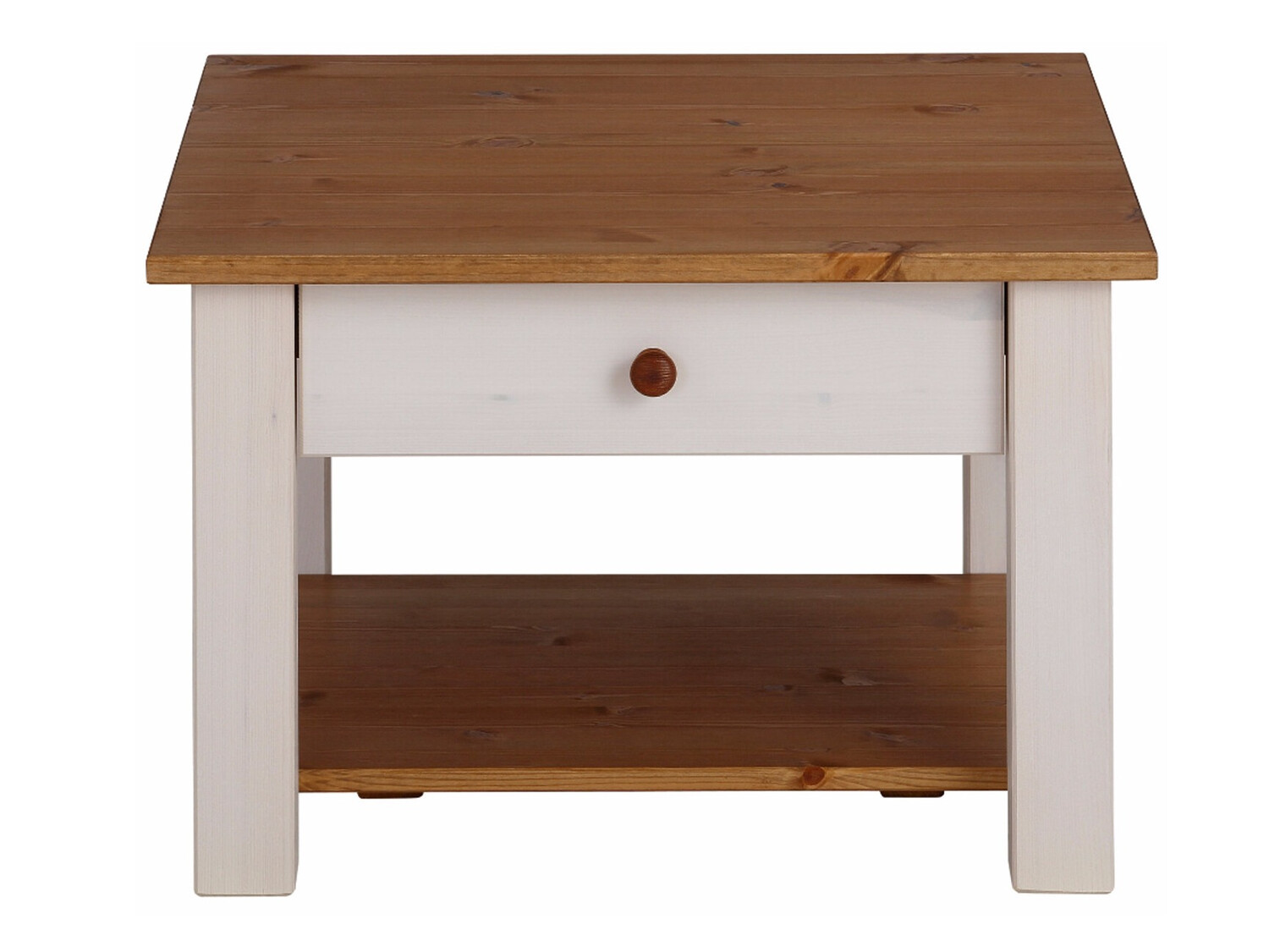 Stolić za kavu Denton 753 (Bijela + Hrast u boji meda)
