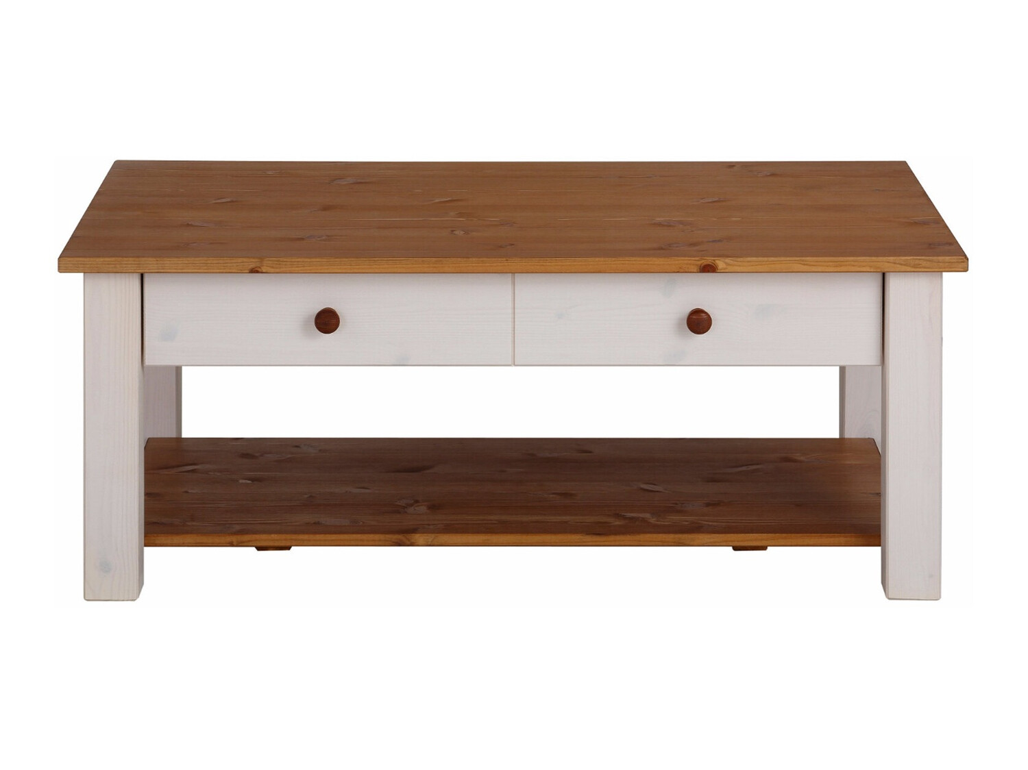 Stolić za kavu Denton 754 (Bijela + Hrast u boji meda)