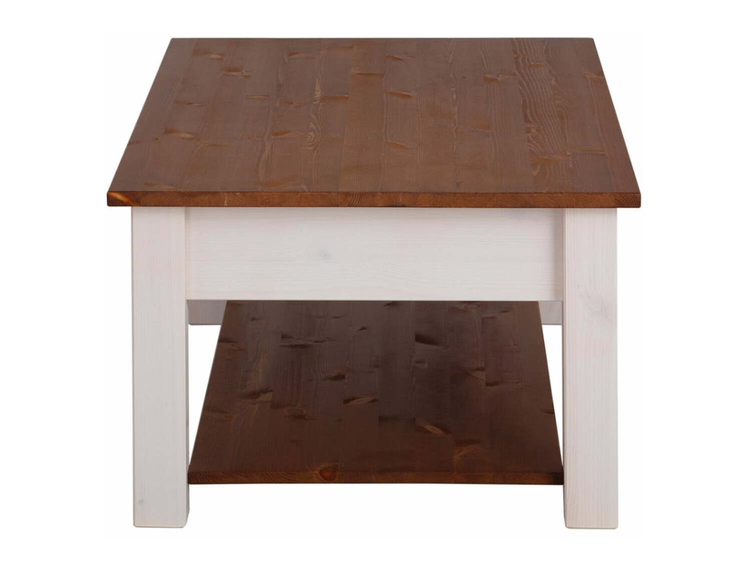 Stolić za kavu Denton 754 (Bijela + Hrast u boji meda)