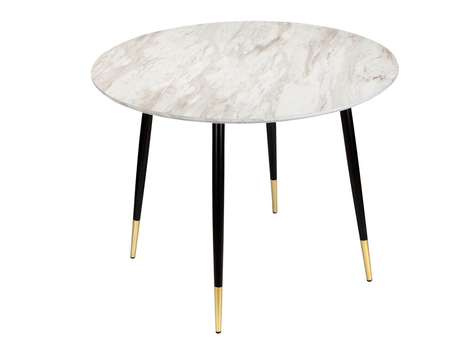 Stol Denton 761 (Sivi mramor + Crna + Zlatna)