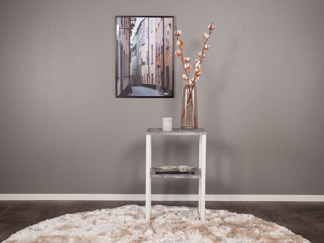 Pomoćni stolić Dallas 3219 (Bijela + Boja betona)