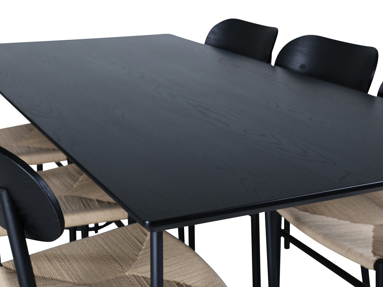 Blagovaonski set Dallas 2716 (Crna + Svijetlo smeđa)