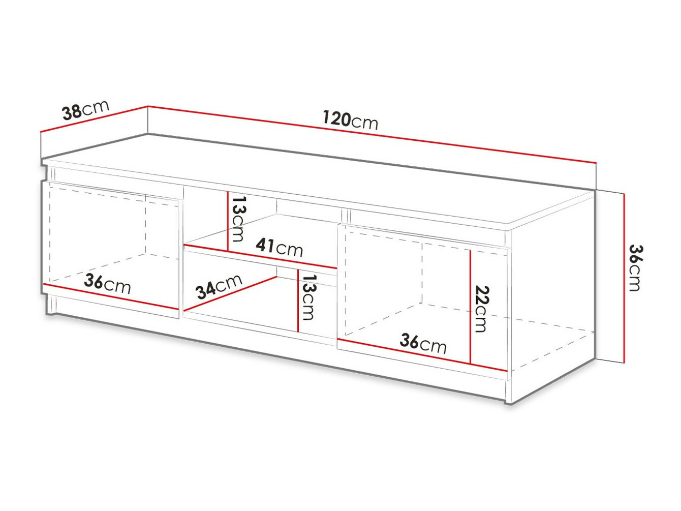 TV stol Sarasota 139 (Grafit)