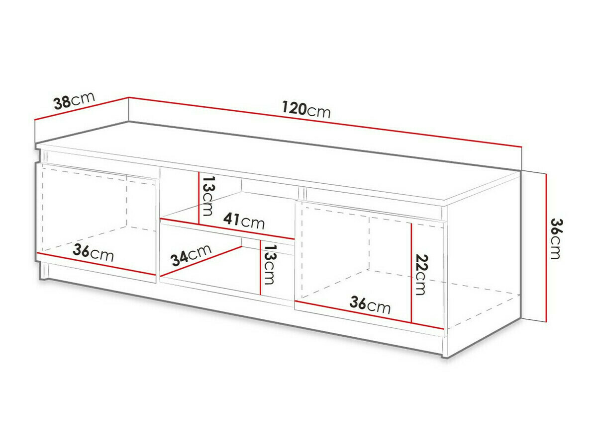 TV stol Sarasota 139 (Hrast Wotan + Grafit)