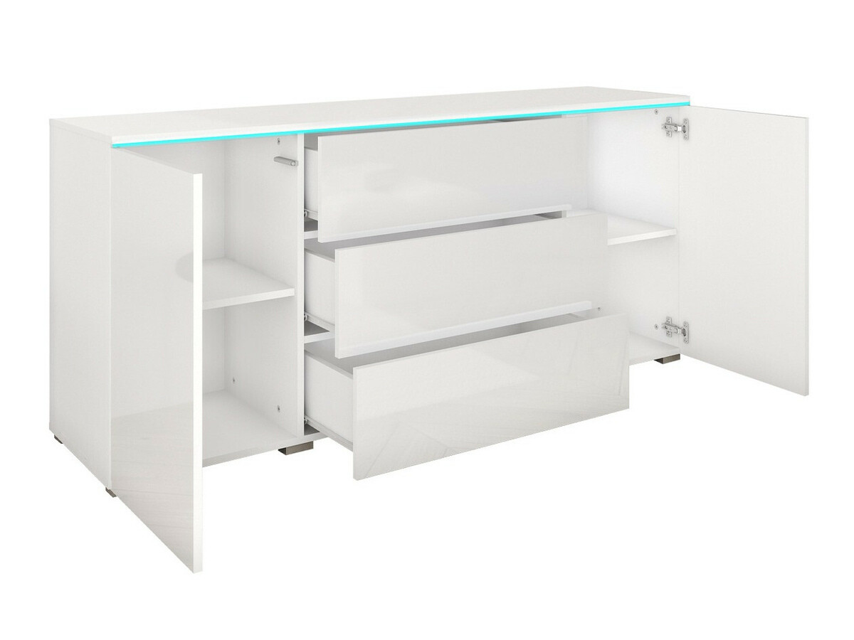 Komoda Sarasota 142 (Bijela + Sjajno bijela)