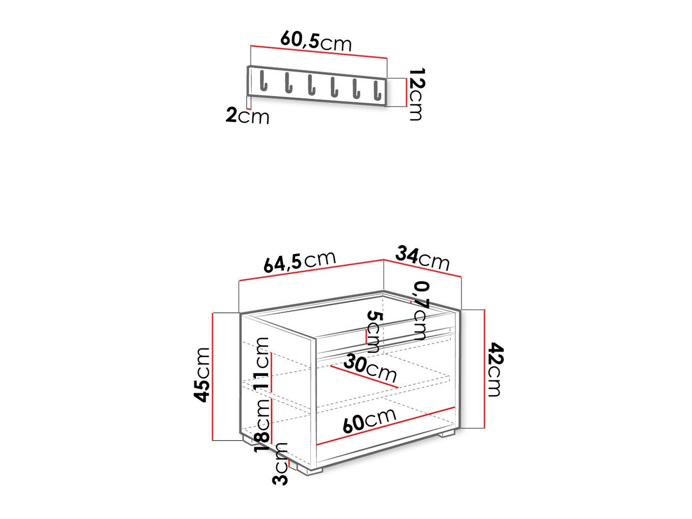 Set za hodnik Comfivo Pinus II