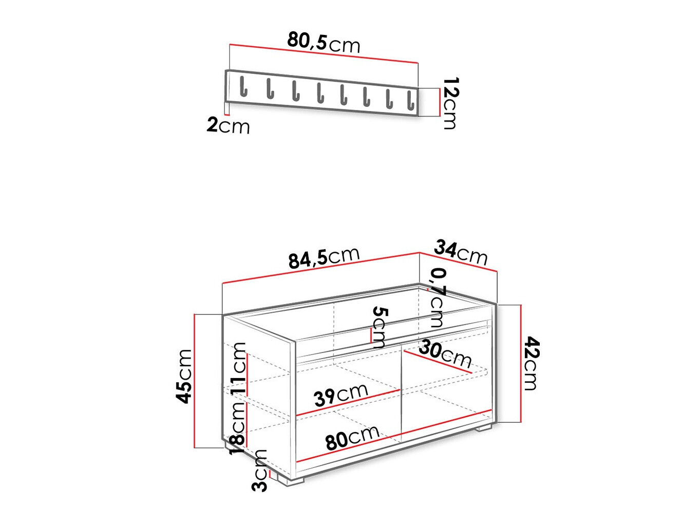 Set za hodnik Comfivo Pinus III