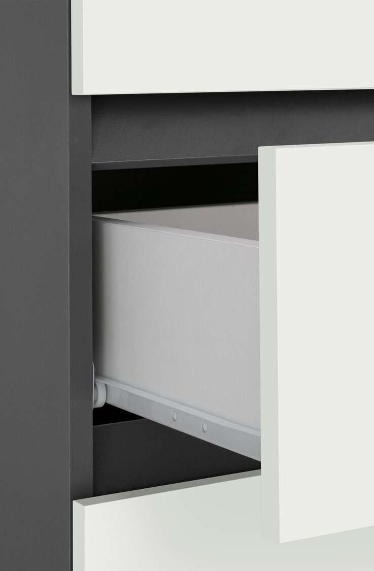 Samostojeći kupaonski ormarić Soncamu 102 (Bijela + Antracit)