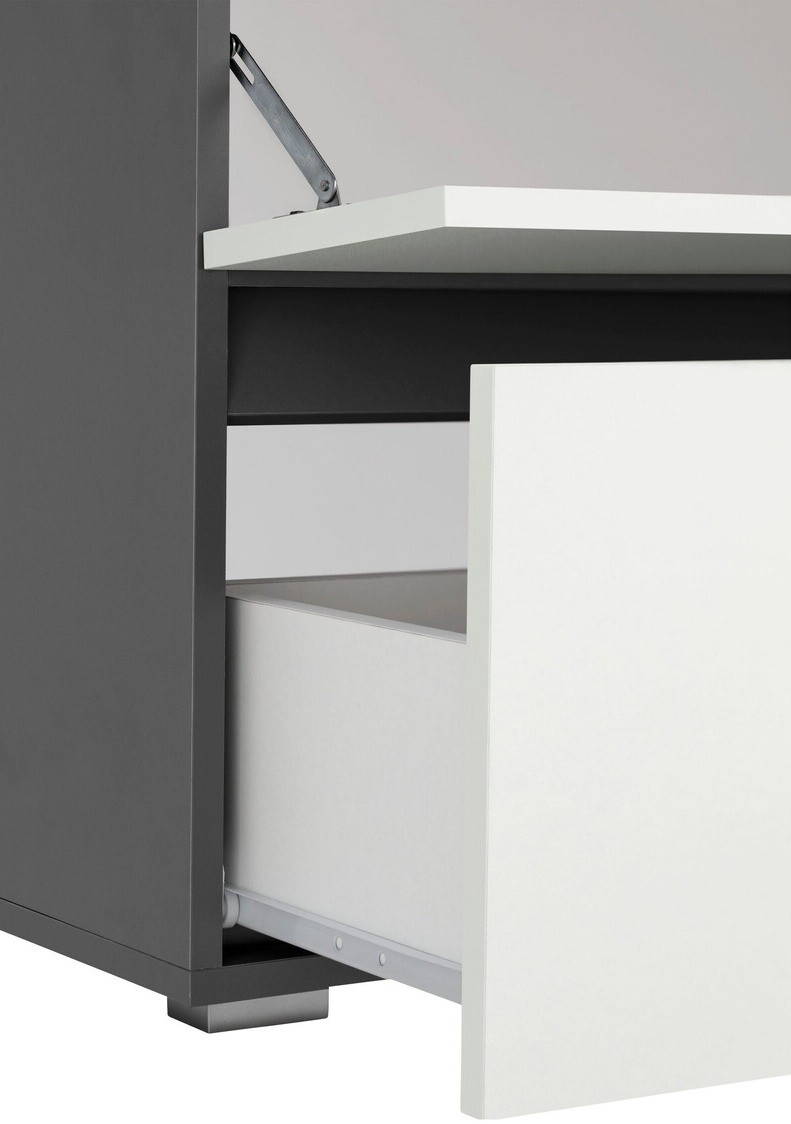 Samostojeći kupaonski ormarić za umivaonik Soncamu 109 (Bijela + Antracit)