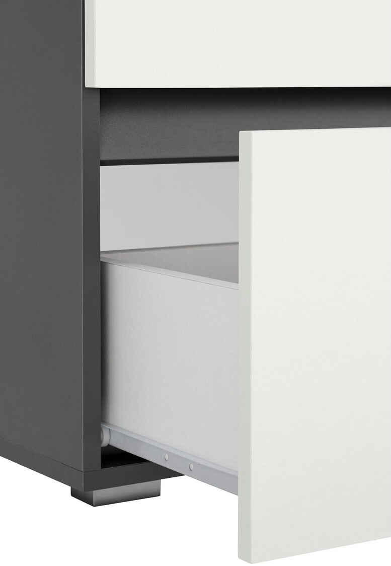 Samostojeći kupaonski ormarić za umivaonik Soncamu 109 (Bijela + Antracit)