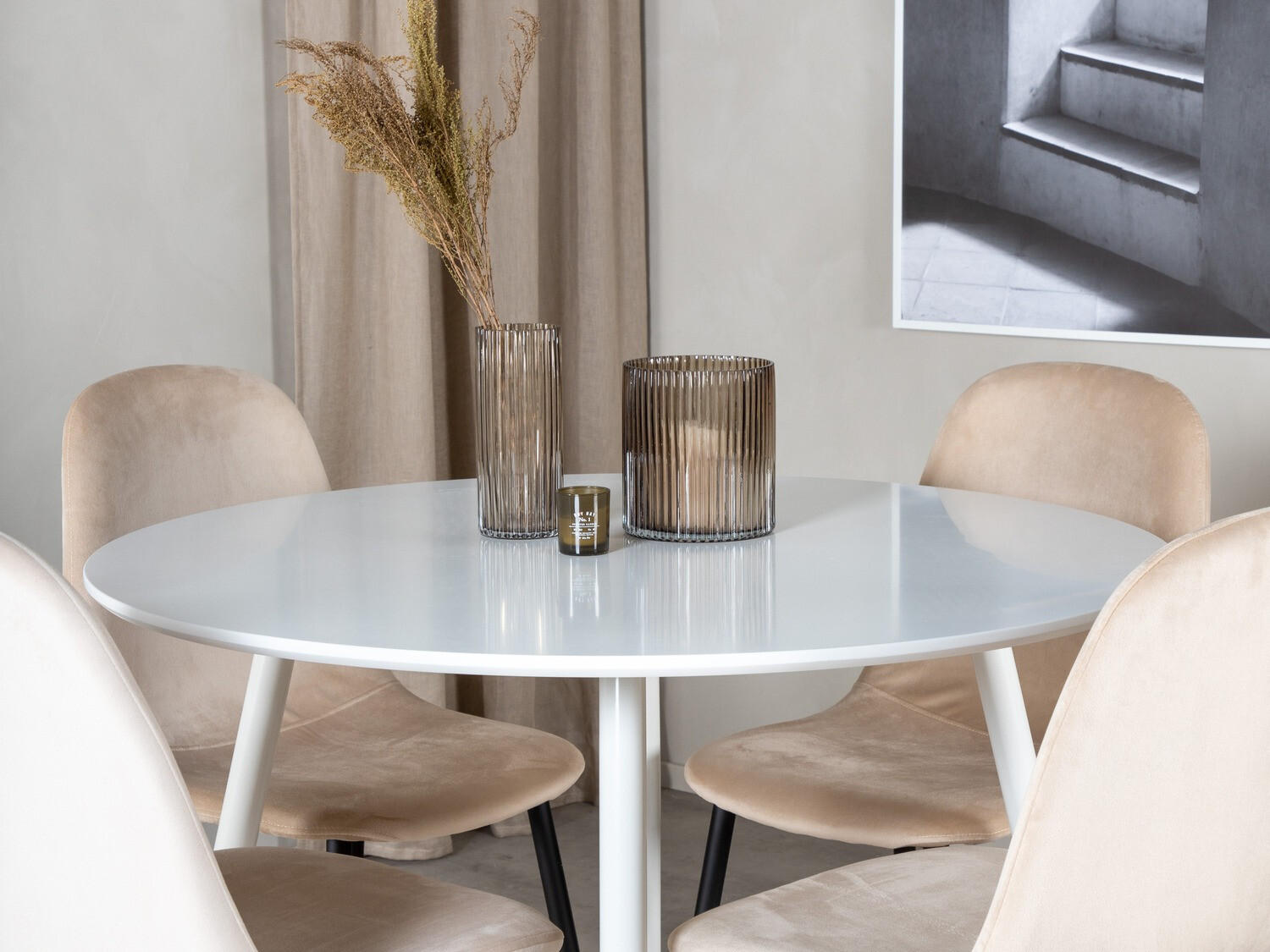 Blagovaonski set Dallas 1581 (Krem + Crna)