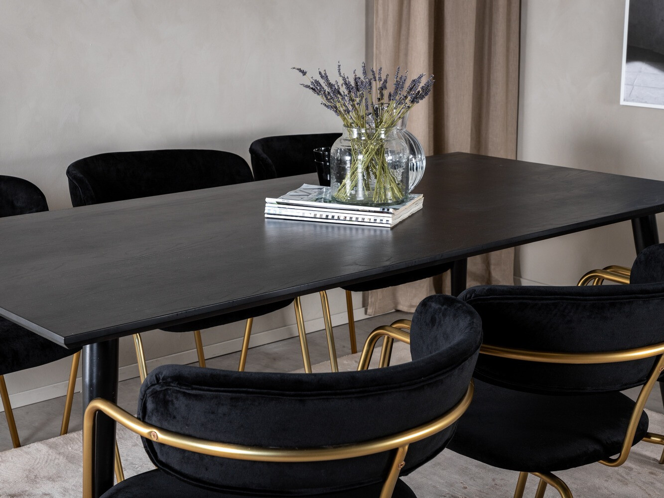 Blagovaonski set Dallas 2580 (Crna + Mesing)