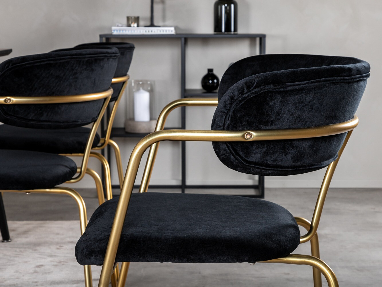 Blagovaonski set Dallas 2580 (Crna + Mesing)