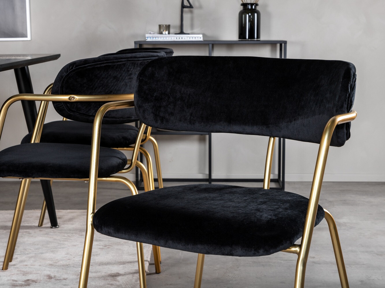 Blagovaonski set Dallas 2580 (Crna + Mesing)