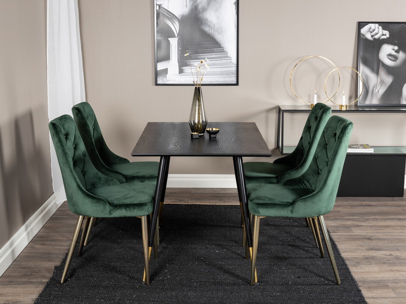 Blagovaonski set Dallas 1673 (Zelena + zlatna)