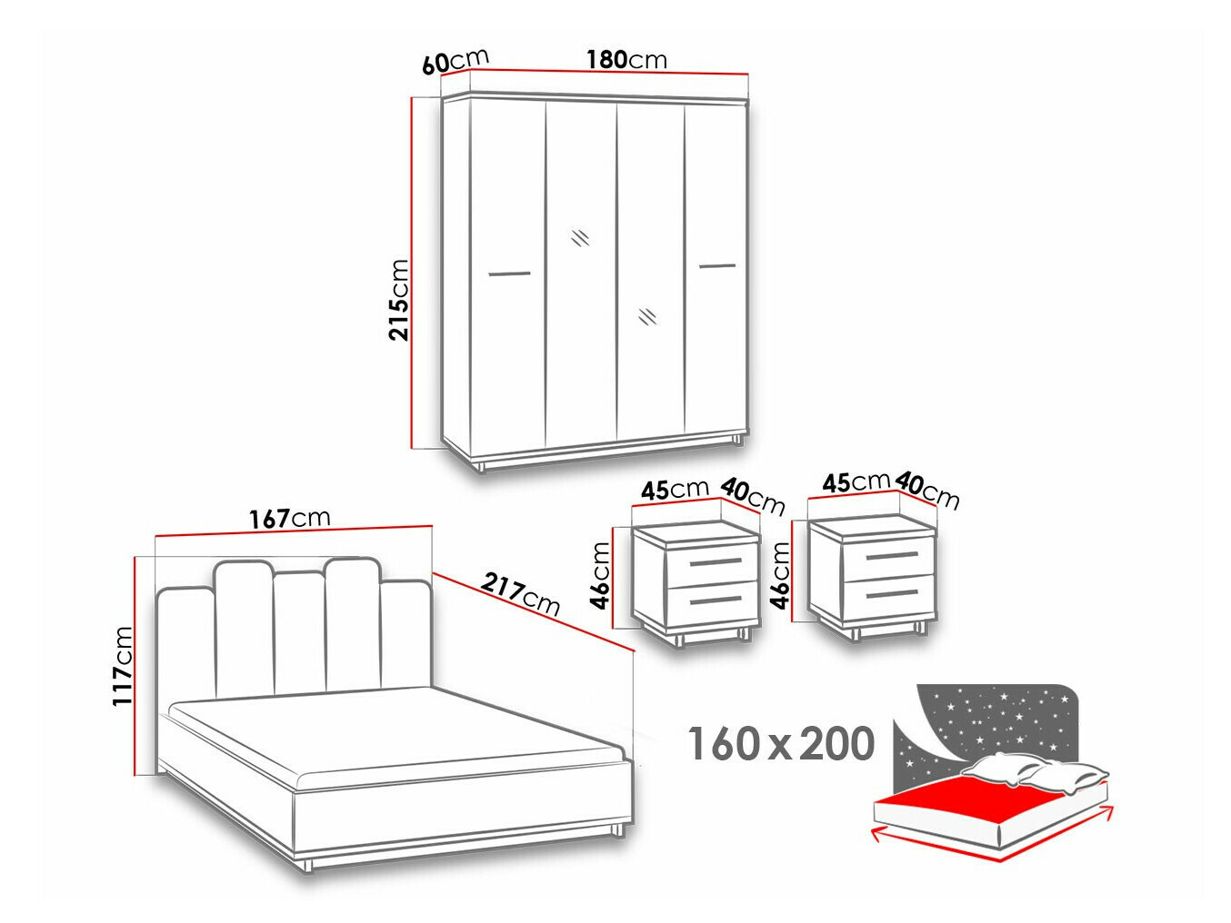 Set za spavaću sobu Morlira 118