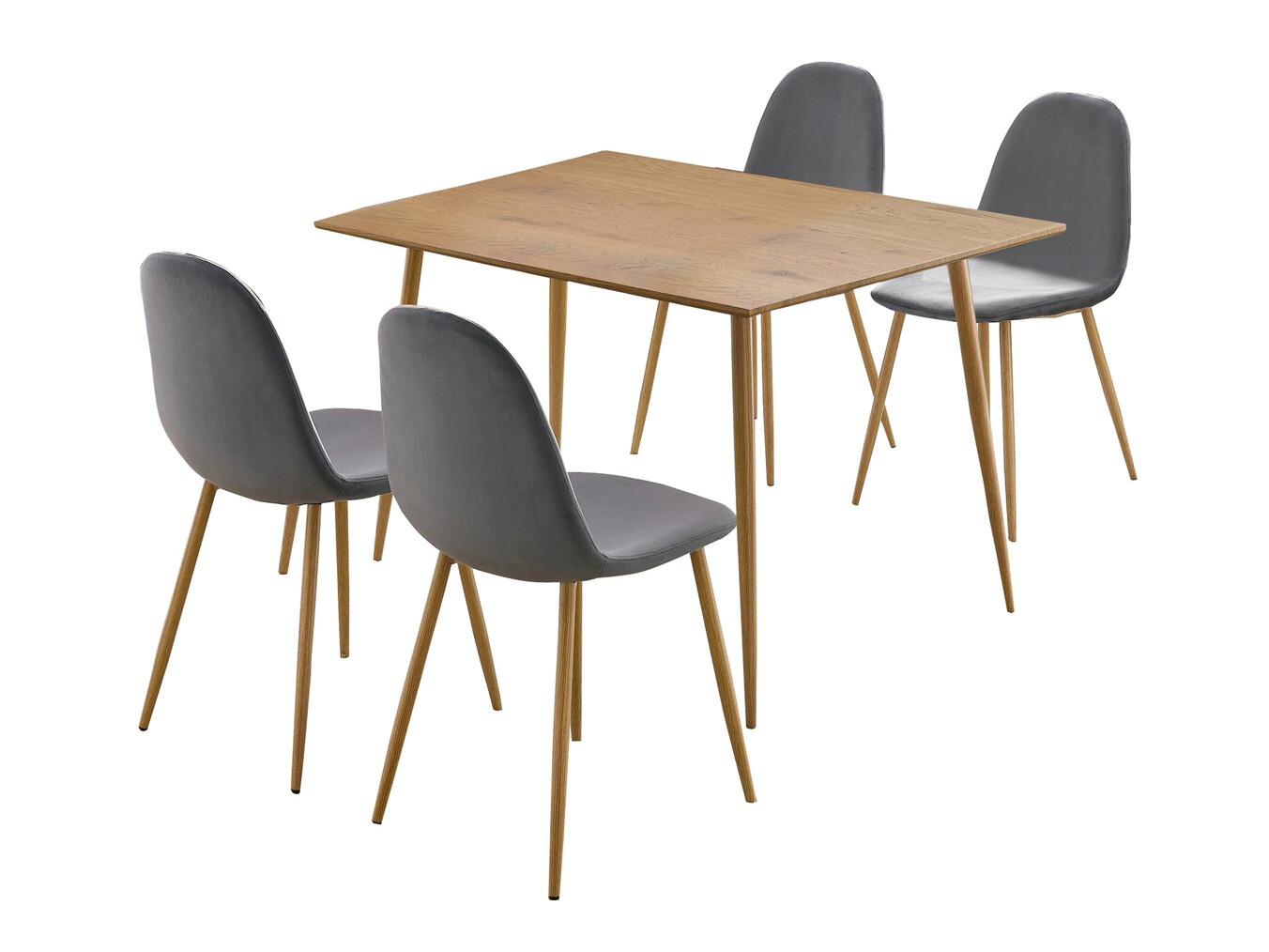 Blagovaonski set Denton 764 (Siva + Hrast)