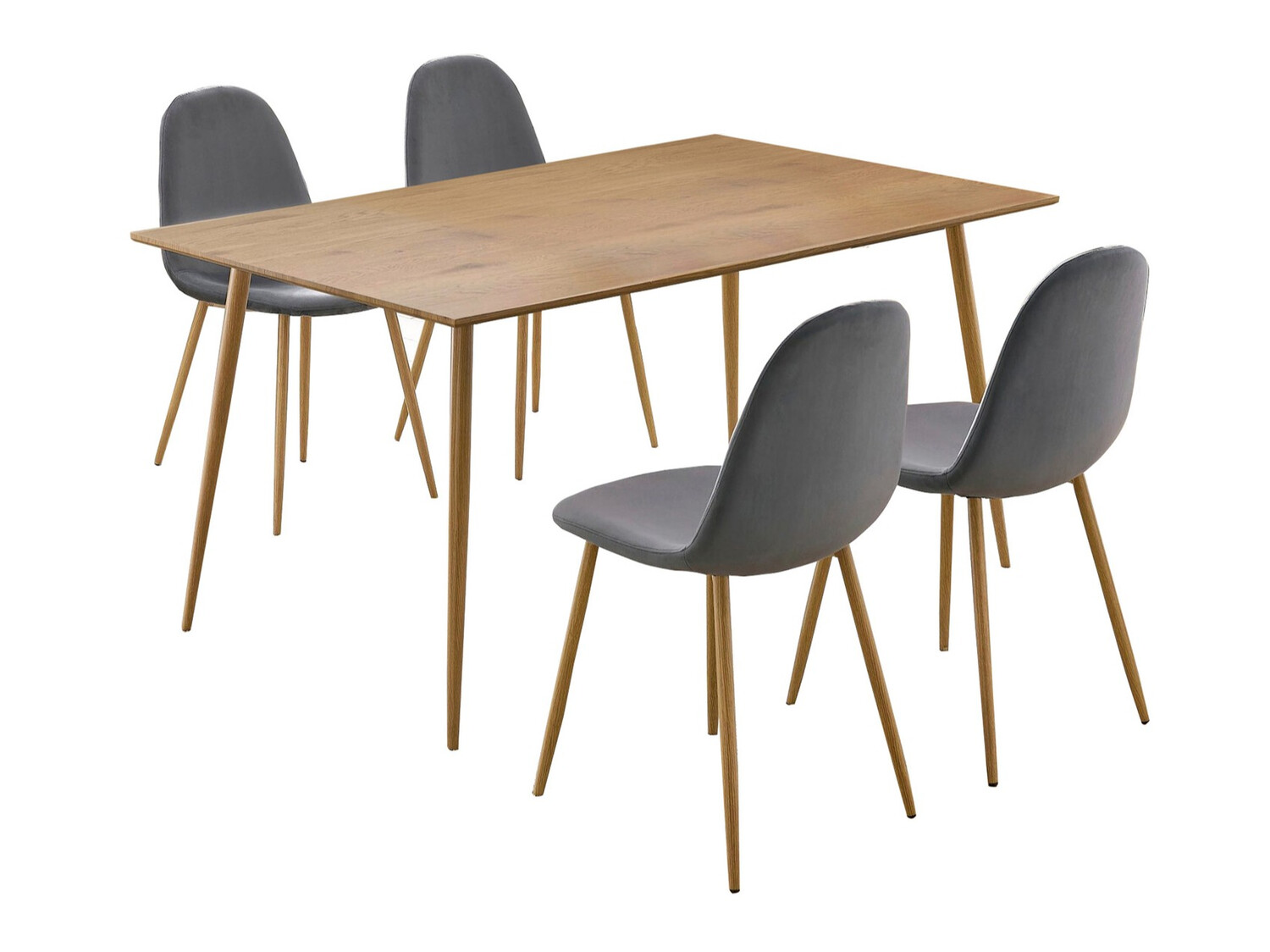 Blagovaonski set Denton 818 (Siva + Hrast)