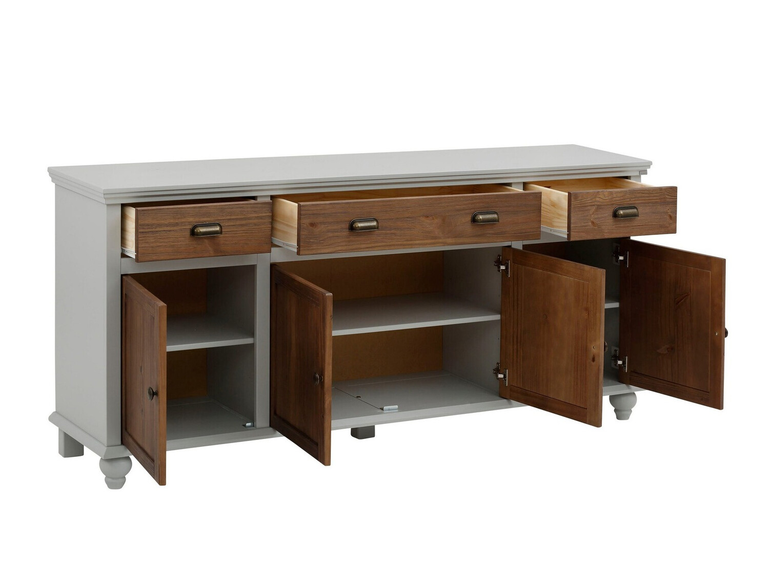 Komoda Tivmeri 102 (Siva + Smeđa)