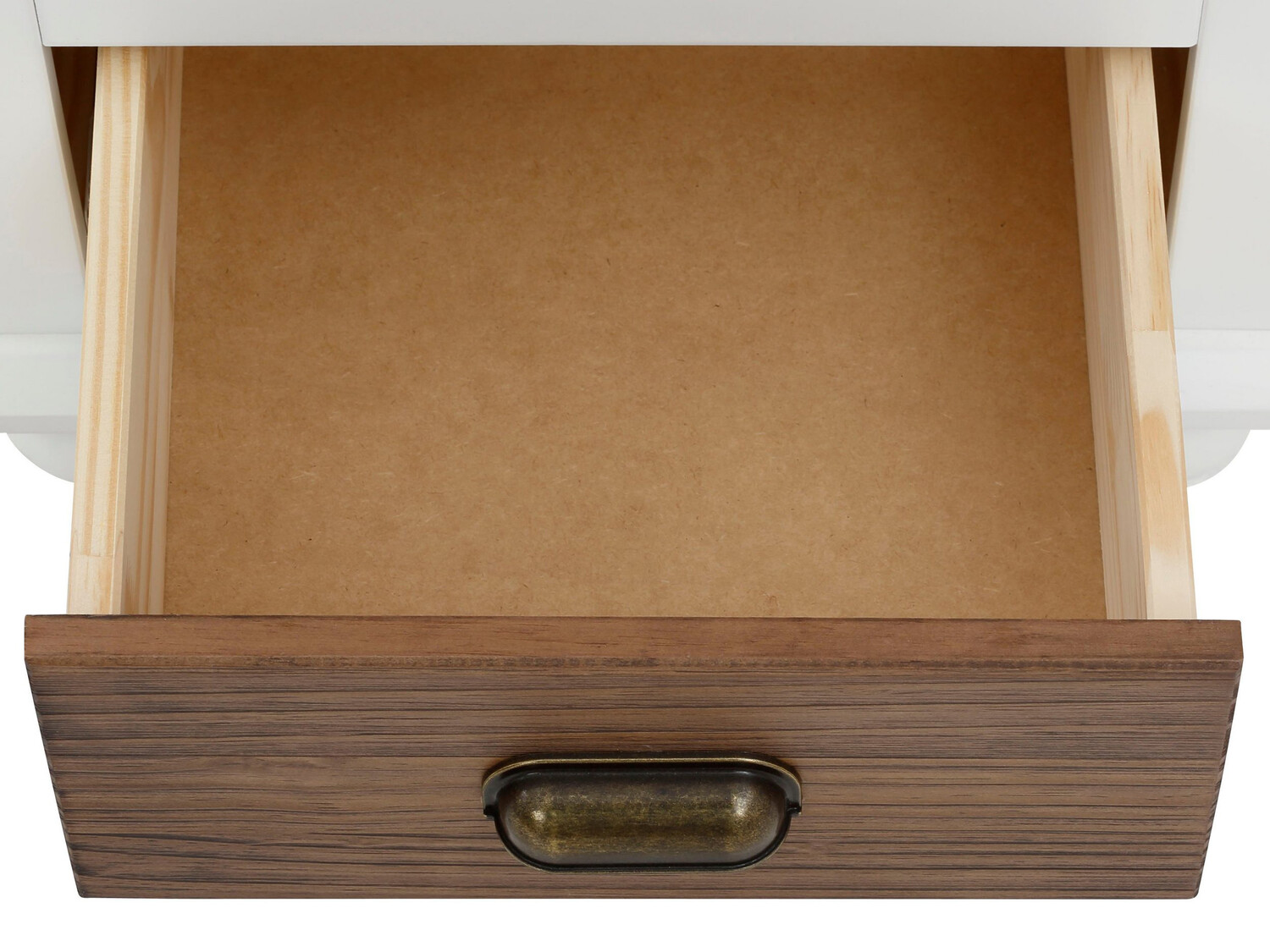 Noćni ormarić Tivmeri 101 (Bijela + Smeđa)