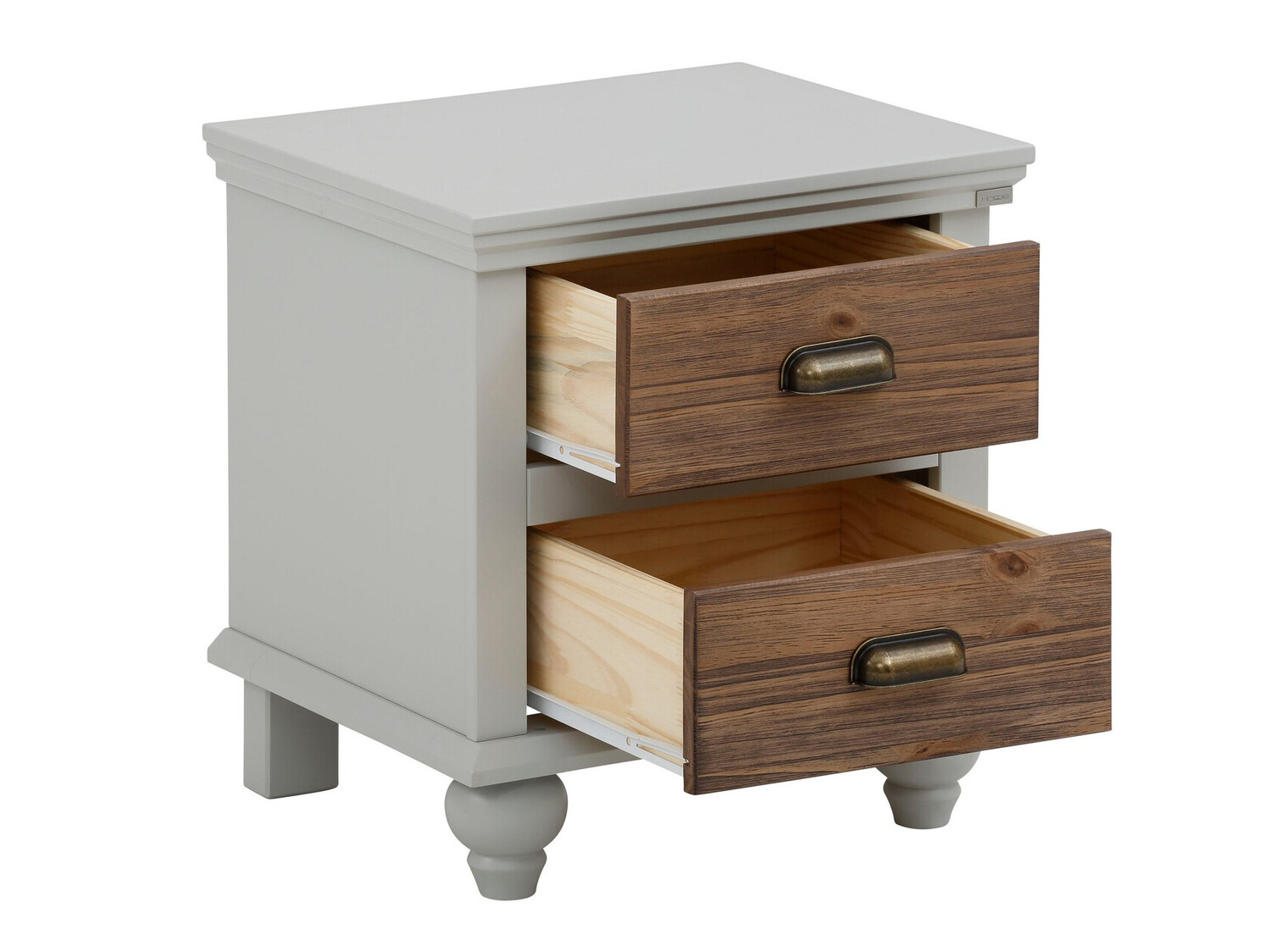 Noćni ormarić Tivmeri 101 (Siva + Smeđa)