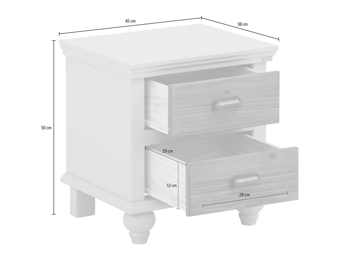 Noćni ormarić Tivmeri 101 (Siva + Smeđa)