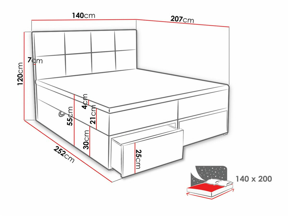 Boxspring krevet Eugene 101 (Soft 11)