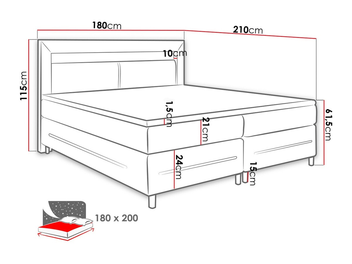 Boxspring krevet Nashville 109 (Soft 100)