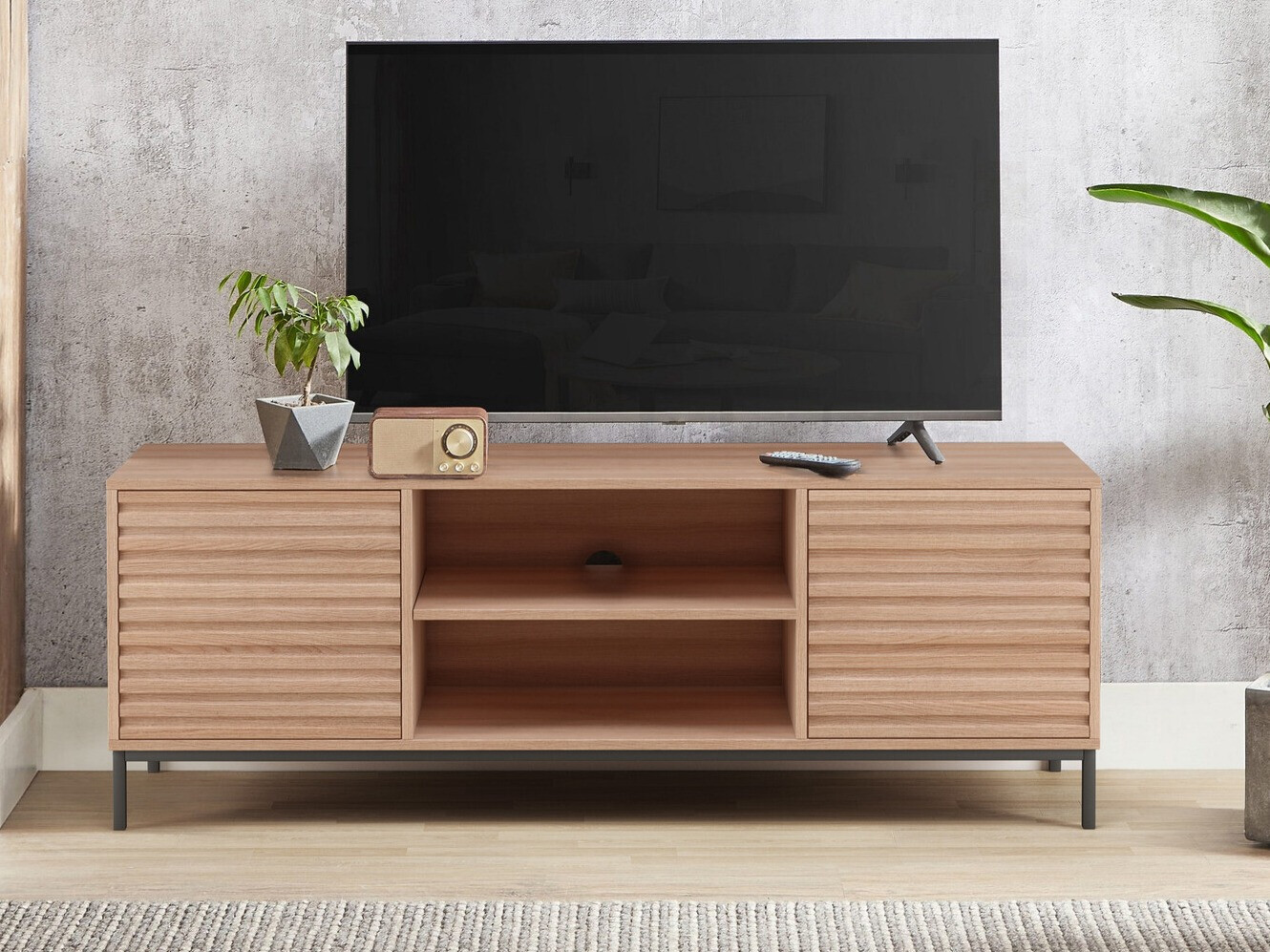 TV stol Denton 844 (Crna + Hrast)