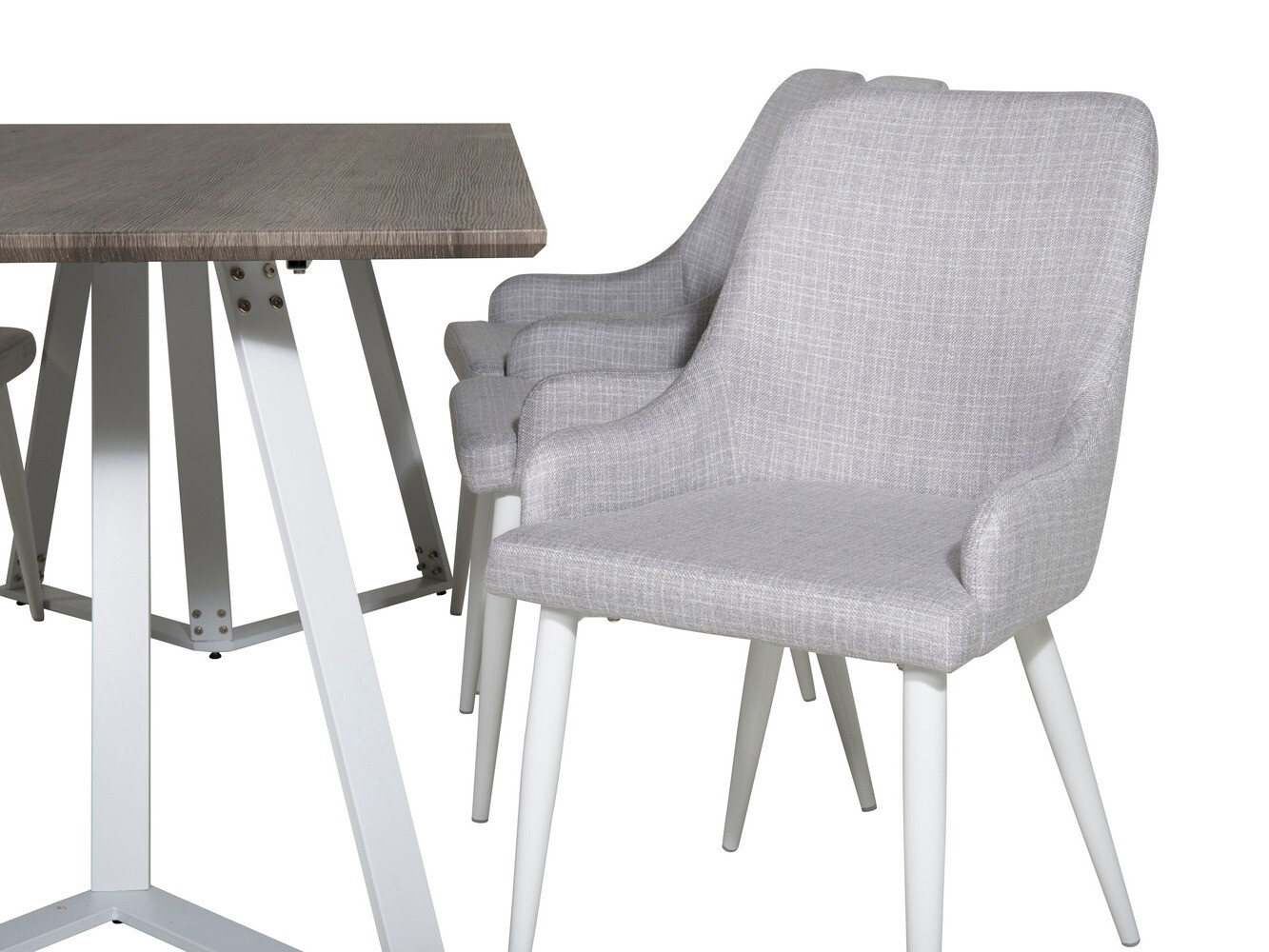 Blagovaonski set Dallas 1973 (Bijela + Svijetlo siva)