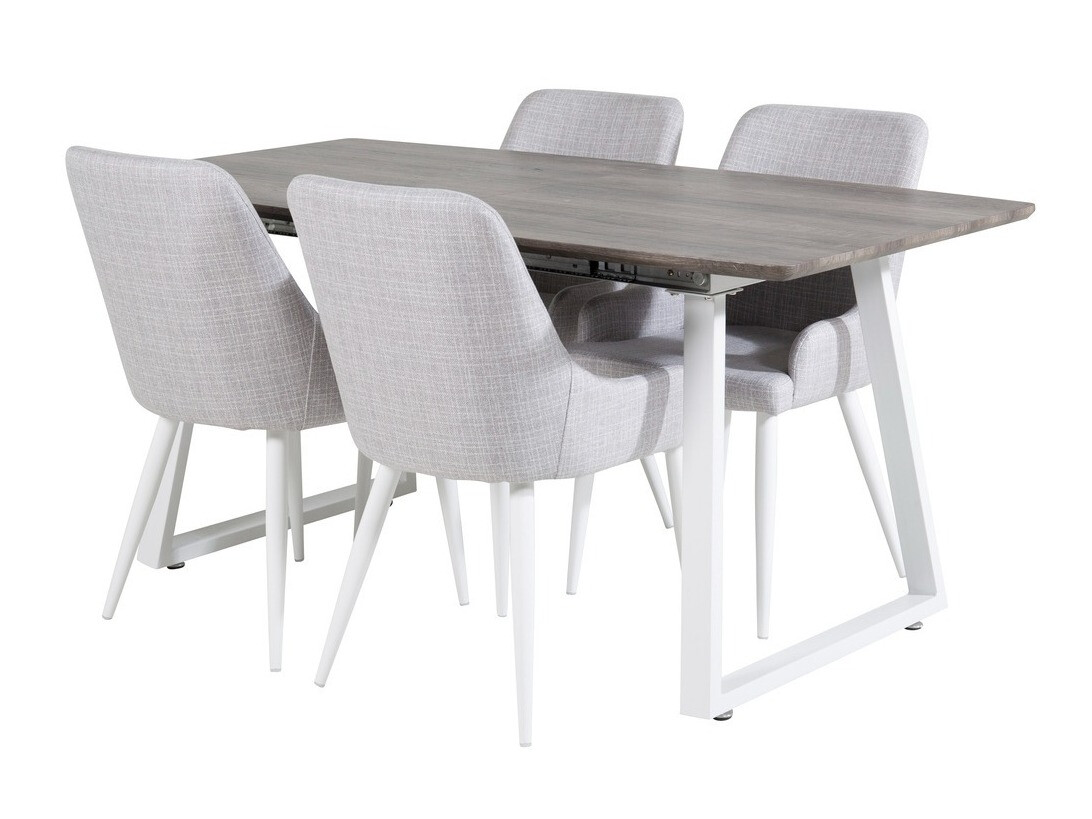 Blagovaonski set Dallas 1978 (Bijela + Svijetlo siva)