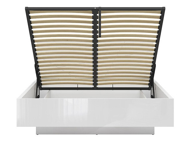 Krevet Fivale 122 (Sjajno bijela + Bijela)