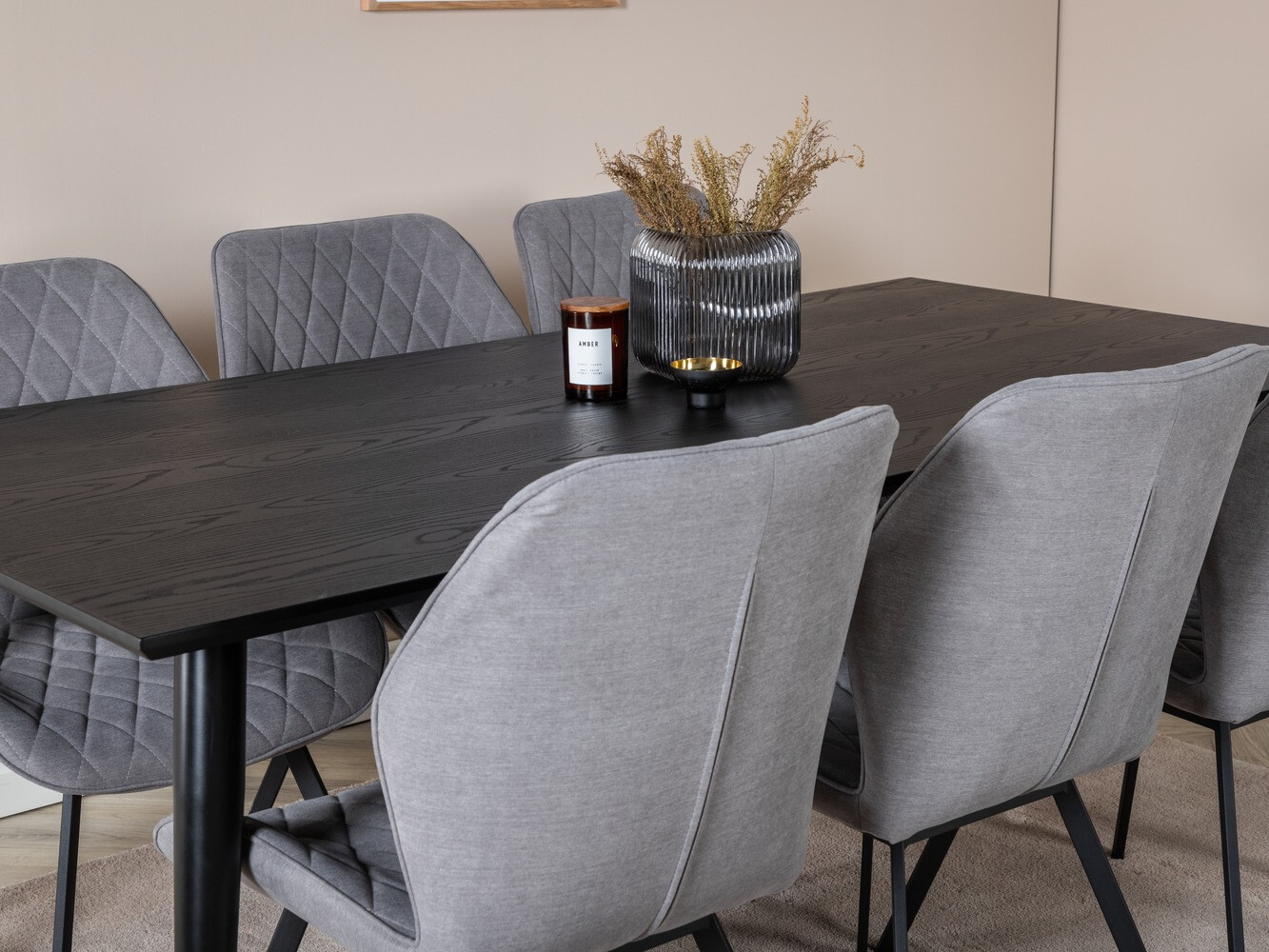 Blagovaonski set Dallas 2582 (Crna + Mesing)