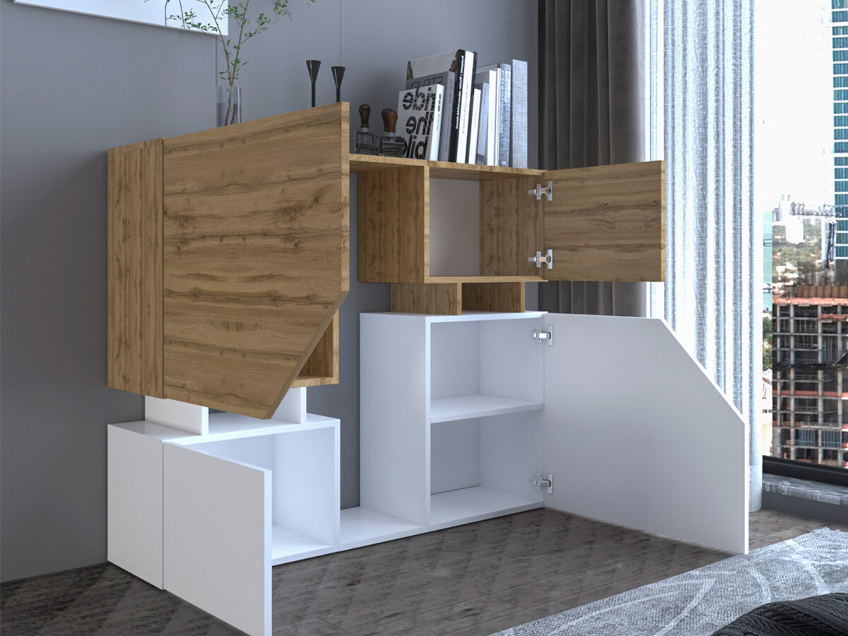 Set za dnevni boravak Comfivo Daldune I (Hrast Wotan + Antracit)