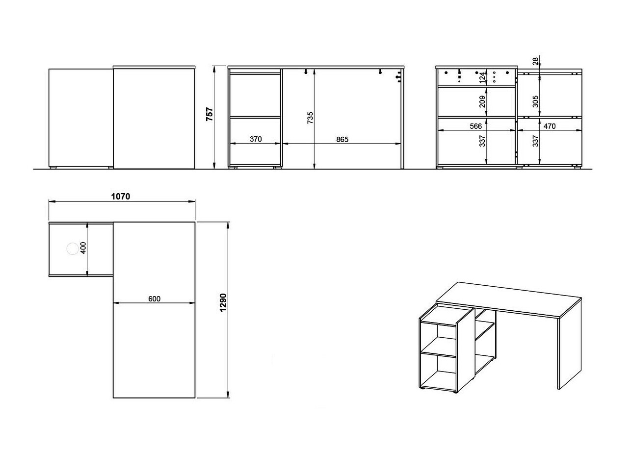 Kutni uredski stol Sacramento 374